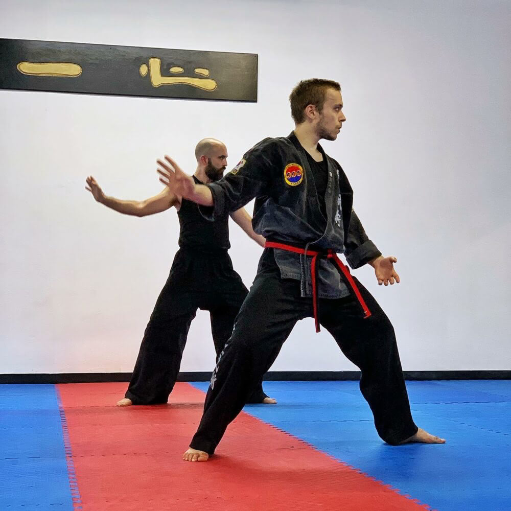 Adult students training at Tukong Austin martial arts