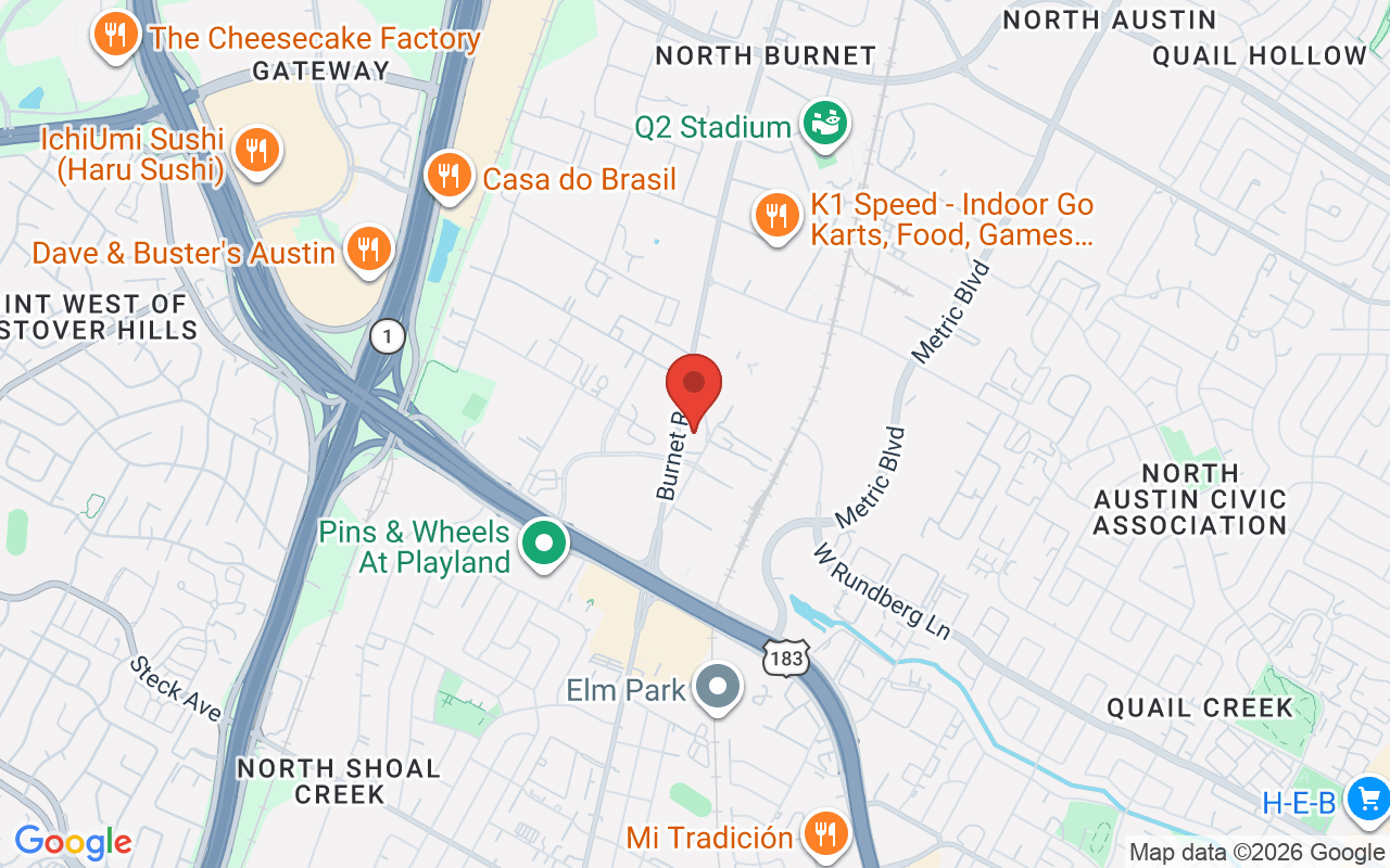 Map to Tukong Austin at 9421 Burnet Rd Suite B, Austin TX