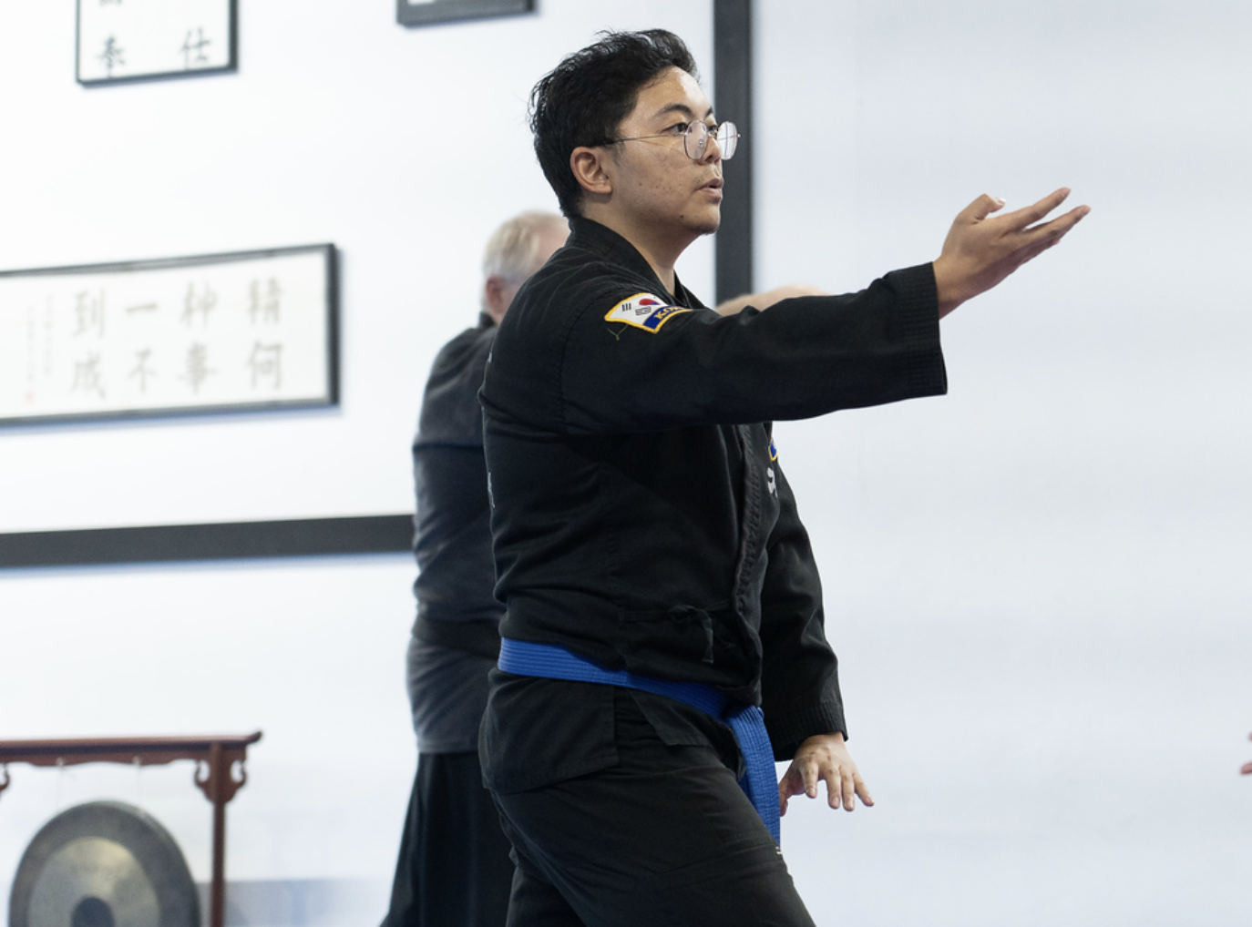 Student practicing Ip Seon